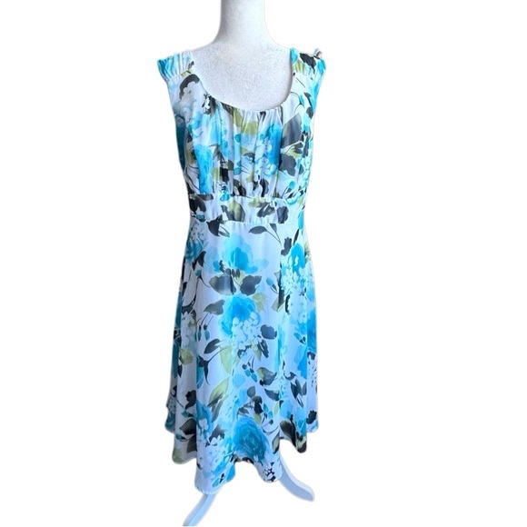 CB Established 1962 Floral Chiffon Dress Lined Sleeveless Party SZ 18 W - Picture 13 of 13